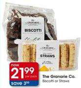 The Granarie Co. Biscotti or Straws Per Pack