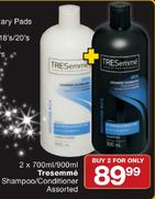 Tresemme Shampoo & Conditioner Assorted-2x700ml/900ml