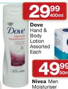 Dove Hand & Body Lotion Assorted-400ml