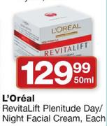 L'Oreal Revitalift Plenitude Day/Night Facial Cream-50ml