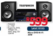 Telefunken Micro DVD Hi-Fi 30W TMD400