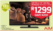 Aim 19" LED Slim HD Ready TV ALEDS19HD