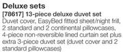 13 Piece Deluxe Duvet Set - King