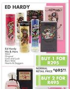 Ed Hardy His & Hers Original Love and Luck Born Wild Hearts & Daggers-2 x 50ml