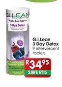 G.I.Lean 3 Day Detox Effervescent Tablets-9's
