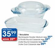Arcuisine Round Casserole-3Ltr Each