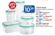 Clicks Home 2500ml Fresh Lock Plastic Containers