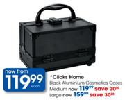 Clicks Home Black Aluminium Cosmetics Cases Medium