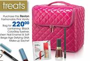 Ravlon Fashionably Pink Vanity Bag For Containing