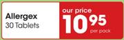 Allergex 30 Tablets-Per Pack