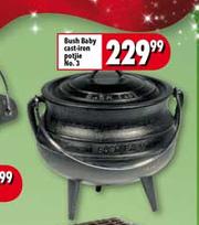 Bush Baby Quarter Sized Cast Iron Potjie Pot No. 1/4