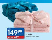 Clicks 6-Piece Towel Pack-Per Pack
