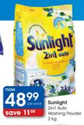 Sunlight 2 In 1 Auto Washing Powder-2Kg Per Pack