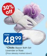 Clicks Slipper Bath Set Lavender Or Rose-Per Set