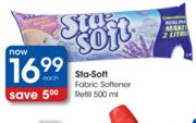 Sta-Soft Fabric Softener Refill-500ml Each