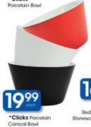 Clicks Porcelain Conical Bowl-Each