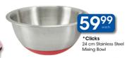 Clicks 24cm Stainless Steel Mixing Bowl-Each