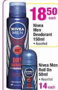 Nivea Men Deodorant-150Ml Each