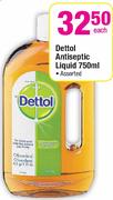 Dettol Antiseptic Liquid-750Ml Each