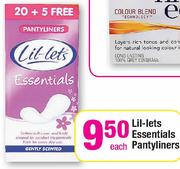 Lil-Lets Essentials Pantyliners-20+5 Each
