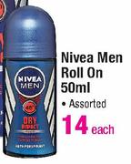Nivea Men Roll On-50Ml Each