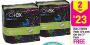 Kotex Pads 2x10's  Pack 
