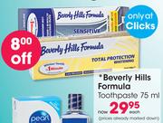 Beverly Hills Formula Toothpaste-75ml Each