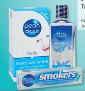 Pearl Drops Toothpolish Daily Shine Or Smokers Whitening Gel-Each 