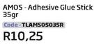 Amos-Adhesive Glue Stick-35Gr (TLAMSO5035R)