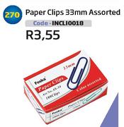 Paper Clips Assorted-33mm (INCLI0018)