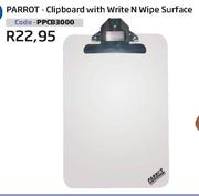 Parrot Clipboard With Write N Wipe Surface (PPCB3000)