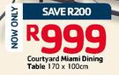 Countryard Miami Dining Table-170x100cm