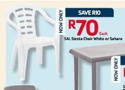 Sal Siesta Chair White Or Sahara Each