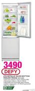 Defy 272Ltr Metallic Silver Bottom Freezer Fridge DFC409