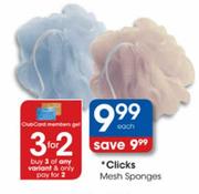 Clicks Mesh Sponges-Each
