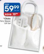 Clicks Terry Slipper Gift Set