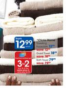 Clicks Home Towelling Facecloth-Each