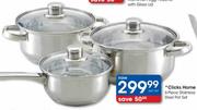 Clicks Home Stainless Steel Pot Set-Per Set
