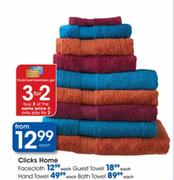 Clicks Home Guest Towel-Each
