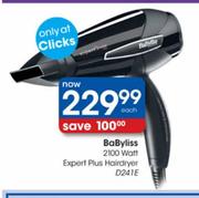 Babyliss 2100 Watt Expert Plus Hairdryer(D241E)