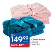 Clicks Home 6-Piece Towel Set-Per Set