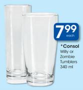 Consol Willy Or Zombie Tumblers-340ml Each