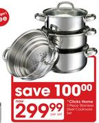 Clicks Home Stainless Steel Cookware Set-7 Piece
