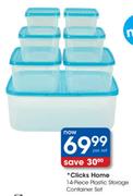 Clicks Home Plastic Storage Container Set-14 Piece