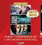 I Robot + Independence Day + Day The Earth Stood Still-3 Disc Set