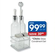 Clicks Glass Condiment Set