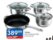 Clicks 7-Piece Stainless Steel Cookware Set-Per Set