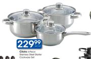 Clicks 6-Piece Stainless Steel Starter Cookware Set-Per Set