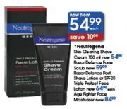 Neutrogena Razor Defence Post Shave Lotion or SPF20 Triple Protect Face Lotion Each
