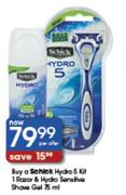 Schik Hydro 5 Kit 1 Razor & Hydro Sensitive Shave Gel-75ml
